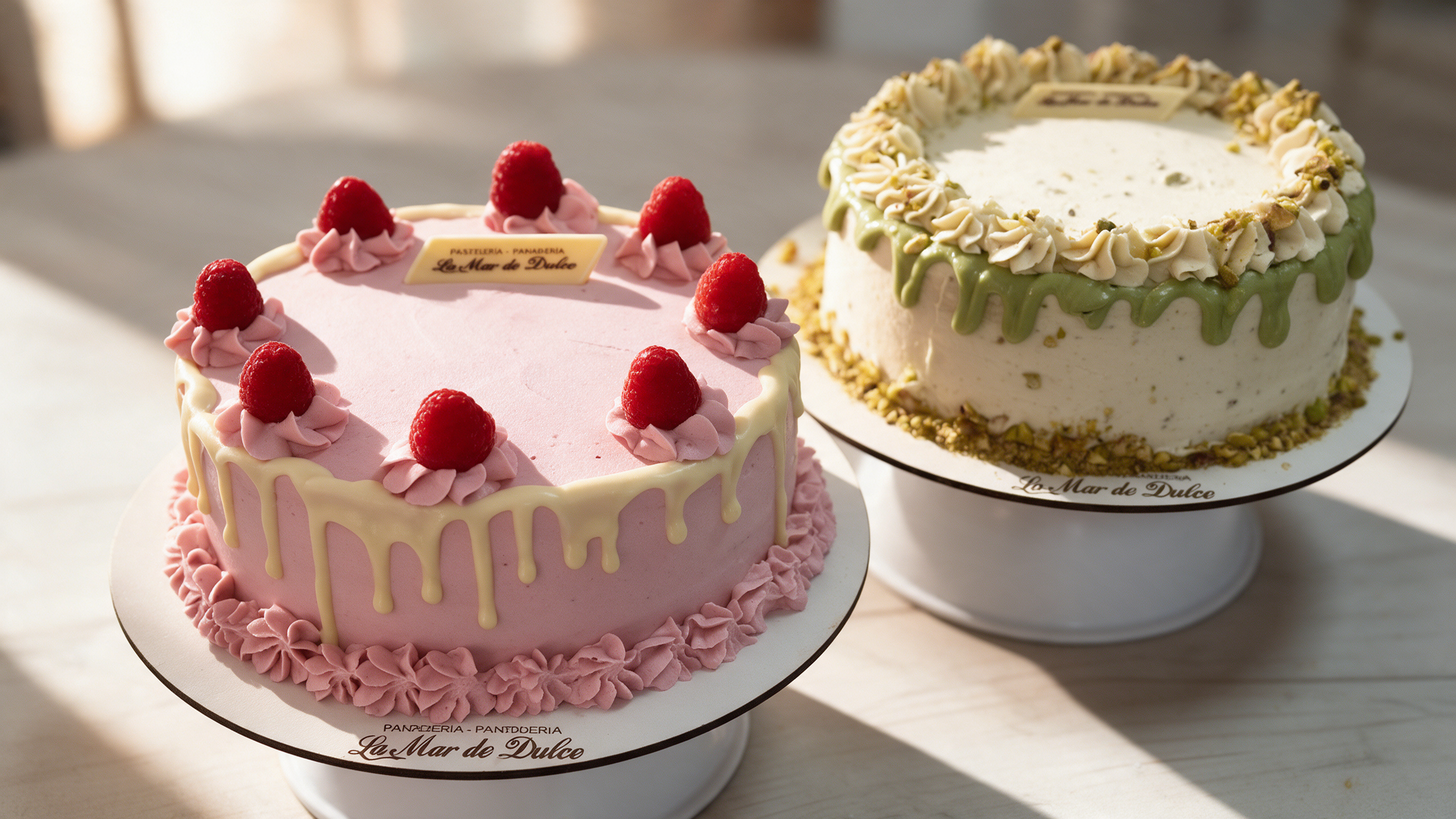 tartas personalizadas frambuesa y pistacho
